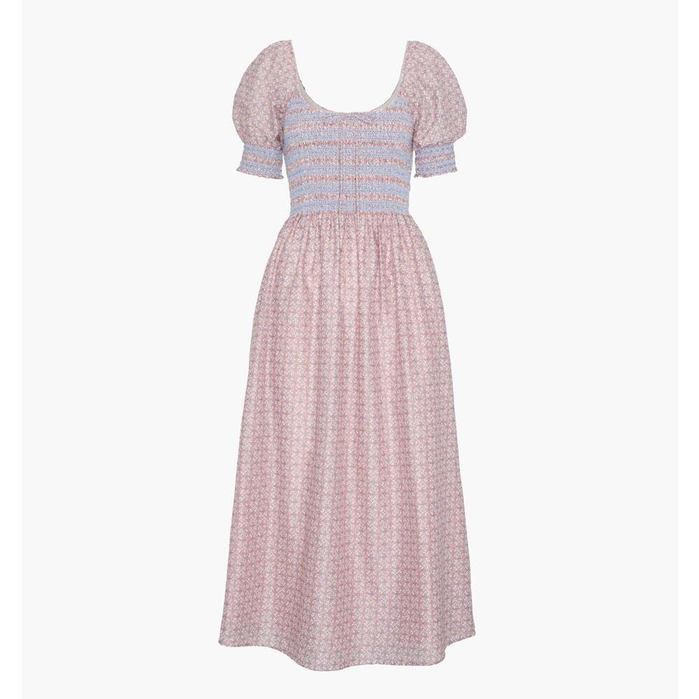 Hill House Home The Madeline Nap Dress - Pink Wentworth Leaf Size SPink Wentwort